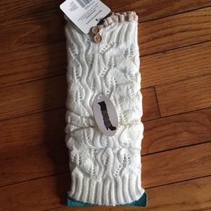 Cream colored leg warmers